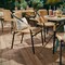 Emma and Oliver 2 Pack Rattan Indoor-Outdoor Restaurant Stack Chair with Curved Back